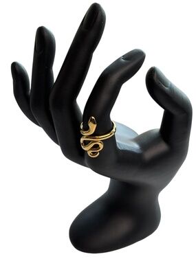 Goldtone Snake Ring by Plunder Design Private Label Size 7